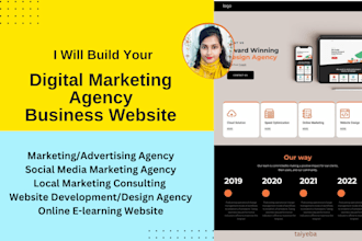 build digital marketing agency website or business wordpress website
