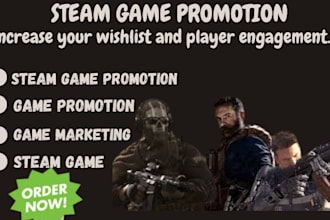 do steam game promotion to increase your steam game visibilities and wishlist