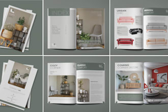 design product catalog, lookbook, catalogue, sale sheet ,brochure