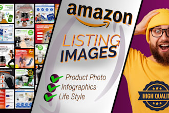 design images for amazon listings, as well as content and product photo editing