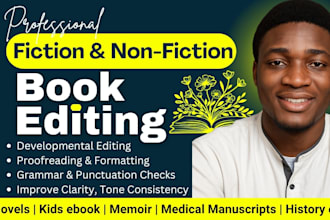thoroughly line edit, proofread and format non fiction manuscript as book editor