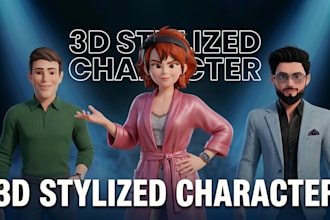 model 3d vtuber avatar, anime or stylized character