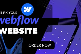create update fix and customized webflow, webflow template