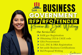 review rfp, rfq, ifb, itt and do bid proposal writing to win government contract