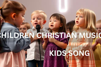 sing and produce christian children song, kids music, jingles, edm gospel choir