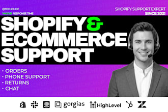 be your shopify customer support and customer service representative