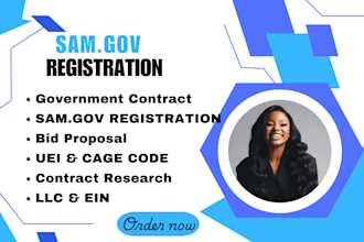 do sam gov registration, cage code and uei application, for government contract
