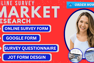 fill online survey via google form, jotform, typeform to target 1000 respondents
