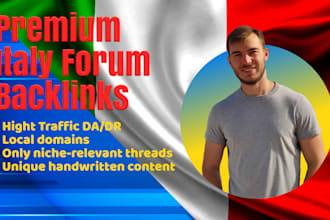 do italy forum backlinks with manually posting