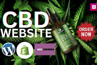 design cbd website cannabis ecommerce website cbd oil hemp marijuana website