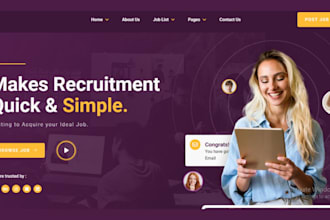create recruitment website job portal job board and staffing agency website