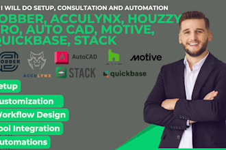 setup jobber acculynx houzzy pro monday auto cad motive quickbase stack