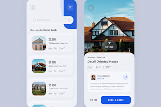 develop real estate app travel app, booking app, hotel app