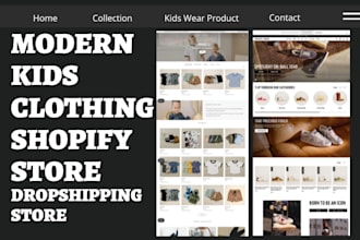 design kids clothing shopify store baby clothing dropshipping shopify store