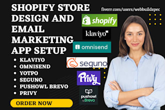 setup shopify email marketing klaviyo omnisend yotpo seguno pushowl brevo privy