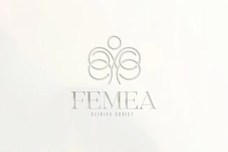 do minimalist luxury initial script handwritten logo design