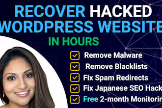 do wordpress malware removal, recover hacked site and clean blacklist