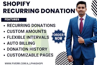 shopify recurring donation subscriptions donatemate easy donation give and grow