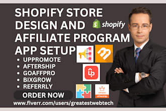 setup shopify affiliate program uppromote aftership goaffpro bixgrow referrly