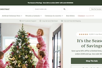 design christmas shopify store christmas tree christmas light christmas website