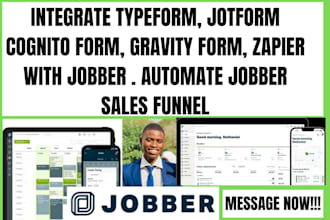 integrate typeform jotform cognitoform gravity form zapier with jobber CRM
