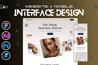 do website UI UX design, figma website design, mobile app design, app mockup