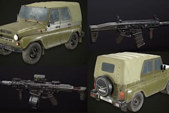 model 3d asset pbr product texture blender 3d aaa props object modeling in maya