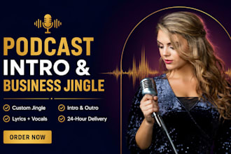 create catchy podcast intro, outro and jingle for brand and business in 24 hours