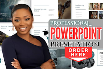 create a modern business powerpoint presentation and investor pitch desk design