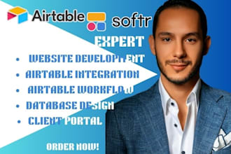 setup airtable automation build softr web app softr website client portal glide