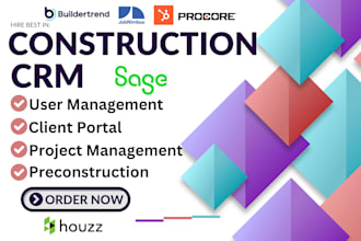 setup construction crm jobnimbus buildertrend construct houzz pro procore sage