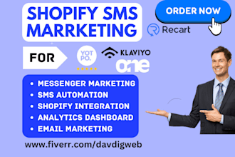 setup shopify sms marketing yotpo aftership recart klaviyo one appikon avada
