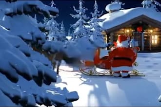 do 3d merry christmas animation video,3d animated christmas cartoon shorts,music