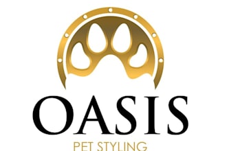 make animated dog grooming salon logo