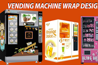 design ,eye lash ,atm coffee  vending machine wrap design