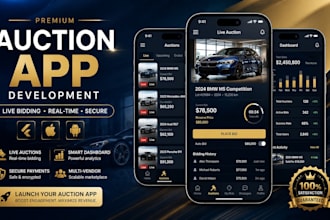 develop auction app bidding website and car auction app