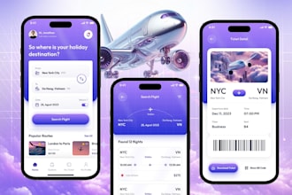 develop flight booking app, tour travel app, traveling booking app