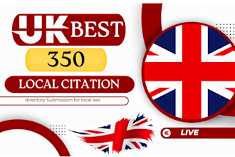 do top UK 350 local citations and directory submission for local SEO