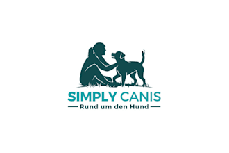 make unique relationship man and dog logo