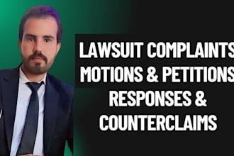 draft legal documents, lawsuit complaints, and motions
