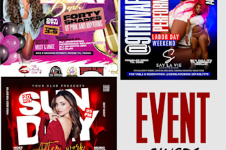 custom graphic design for flyers, posters and event marketing
