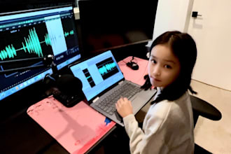 record cute and friendly girl kid voice over