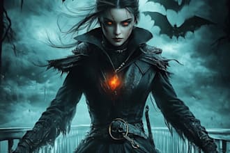 create a fantasy horror character art whatever you want