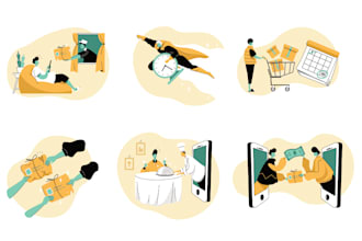 create vector flat illustration for all needs