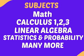 be your math, calculus, algebra and statistics tutor
