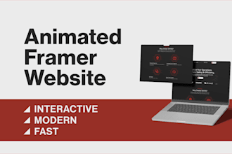 design and build a modern animated website in framer