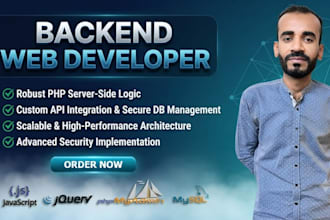 create PHP backend development for high performance website