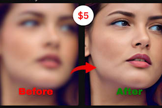 sharpen, enhance, restore, and upscale low resolution image