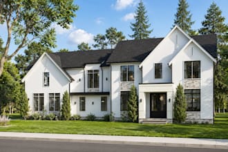 do 3d exterior home design, realistic interior house render walkthrough video
