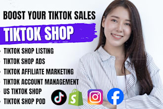 setup wix website design, shopify webstore, tiktok dropshipping, tiktok shop